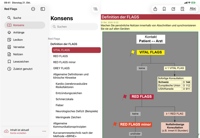 Synchronisieren von Notizen screenshot on iPad