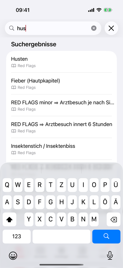 Forschung screenshot on iPhone