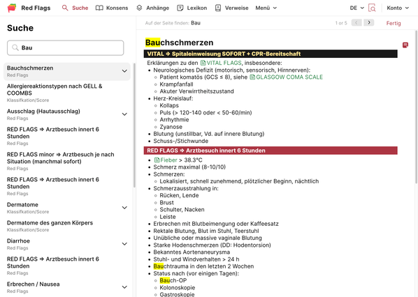 Forschung screenshot on Web