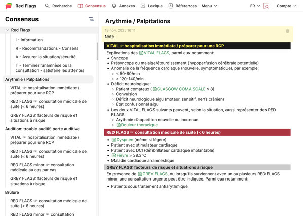 Synchronisation des notes screenshot on Web
